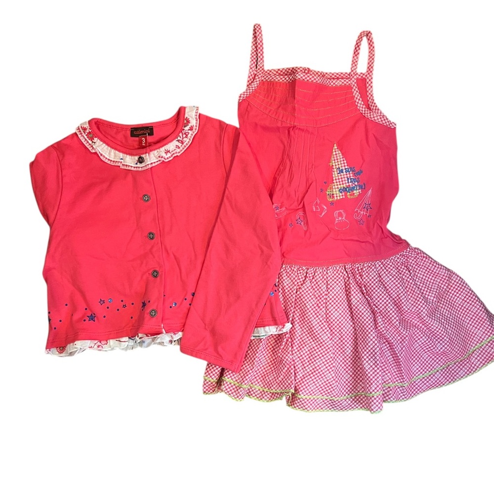 NWT Catimini French 2 piece summer dress set